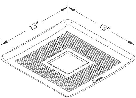 Delta BreezSlim SLM80-110DLED Adj. High Speed 80/110 CFM, Dual speed Fan/Dimmable LED Light, 7.8W/14.2W, 0.4/1.2 Sones