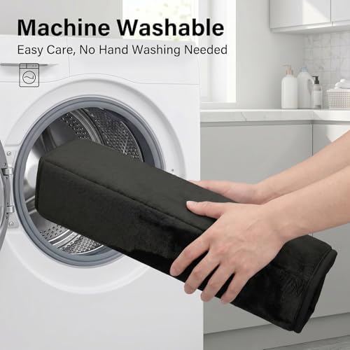Memory Foam Bathroom Rugs Sets 2 Piece, Extra Soft Absorbent Quick Dry Bath Mat Set, with U-Shaped Toilet Rug, Machine Washable Non Slip Bath Rugs for Bathroom, Shower and Tub, Black