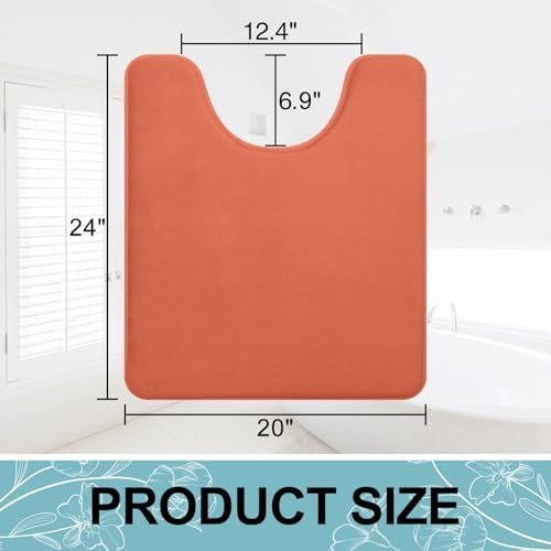 Smiry Memory Foam Toilet Rugs 24x20, Extra Soft Absorbent Bathroom Rugs