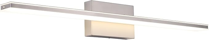 LED Brushed Nickel Vanity Light for Bathroom Lighting Fixtures Over Mirror Modern Bath Vanity Lights Bar 24W 5CCT Diammable Bathroom Lights 31.5 inch