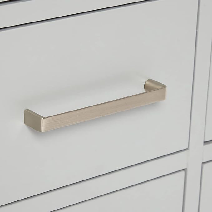 ARIEL Cambridge 42-inch Bathroom Vanity Base Cabinet,Solid Wood, 2 Soft Closing Doors, 5 Dovetail Drawers, Grey