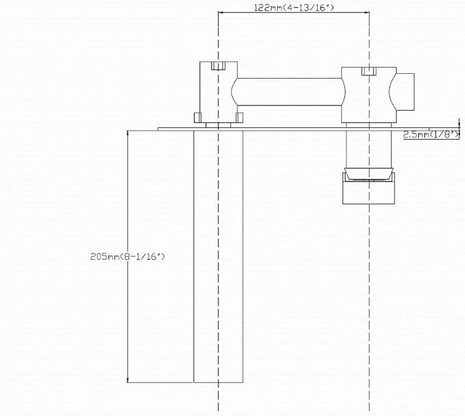Wall Mount Bathroom Faucets, Vessel Sink Faucet Chrome Solid Brass Rough in Valve Included, SUMERAIN