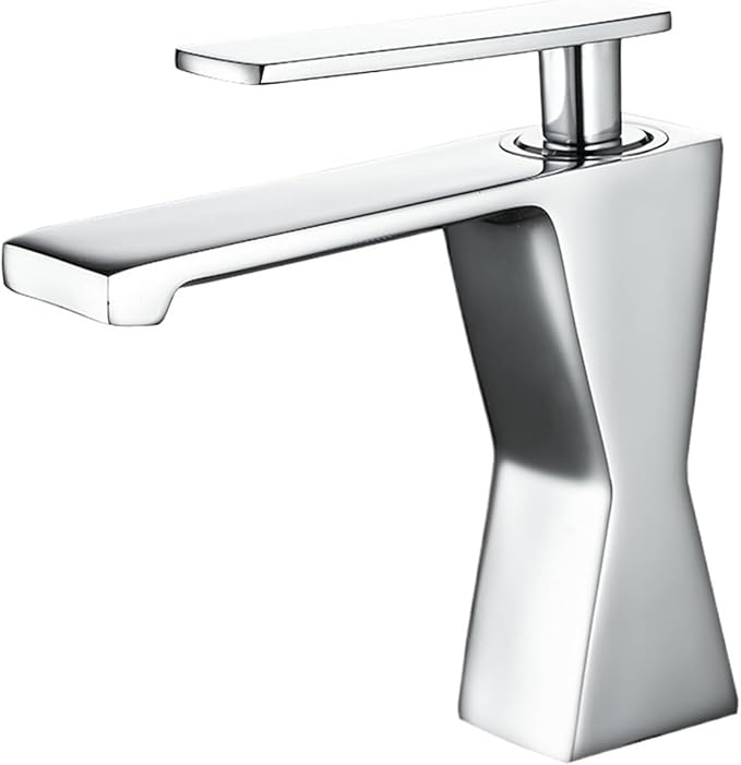 Bathroom Sink Faucet Brass Modern Cold Waterfall Deck Mounted Vessel(B)