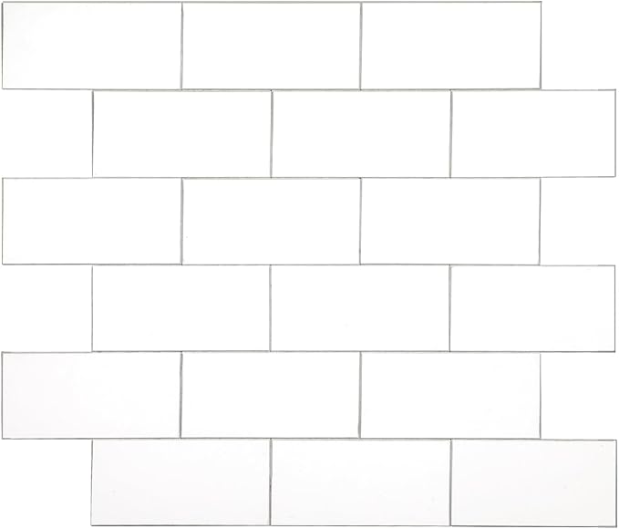 2026 New Upgrade Peel and Stick Backsplash Tile, Peel and Stick 11.34" X 11.57" Wall Tile for Kitchen, Bathroom, Fireplace, Laundry (White, 20 Packs)