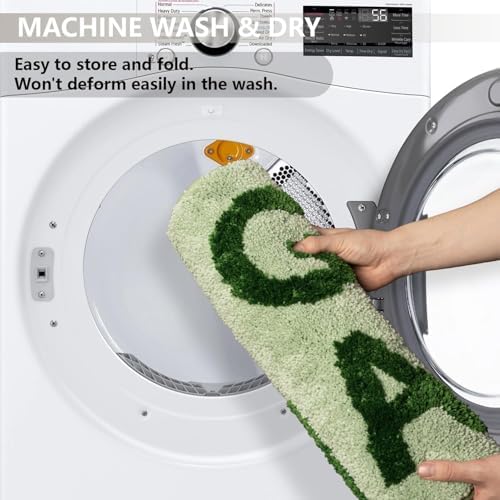 KOEXM Long Bathroom Rugs Runner 18" x 47" Get Naked Bath Mat Non-Slip