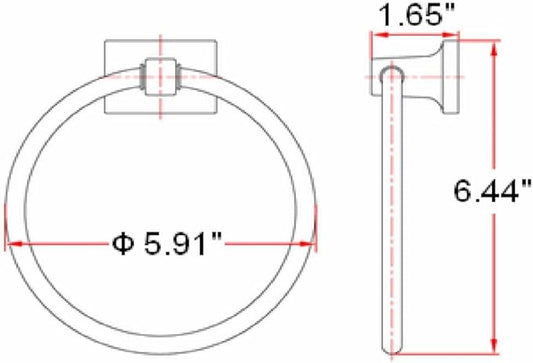 Design House 539239 Millbridge Classic Towel Ring for Bathroom Oil Rubbed Bronze