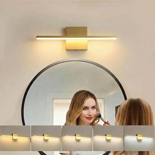 Vanity Light 16 Inch Modern Bathroom Light Fixtures 14W Wall Vanity Lamp Over Mirror, Dimmable 5CCT LED Wall Sconce for Bedroom Cabinets UL Certificated