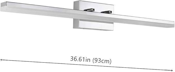 mirrea 36in Modern LED Vanity Light for Bathroom Lighting Dimmable 36w Chromed (Cold White 5000K)