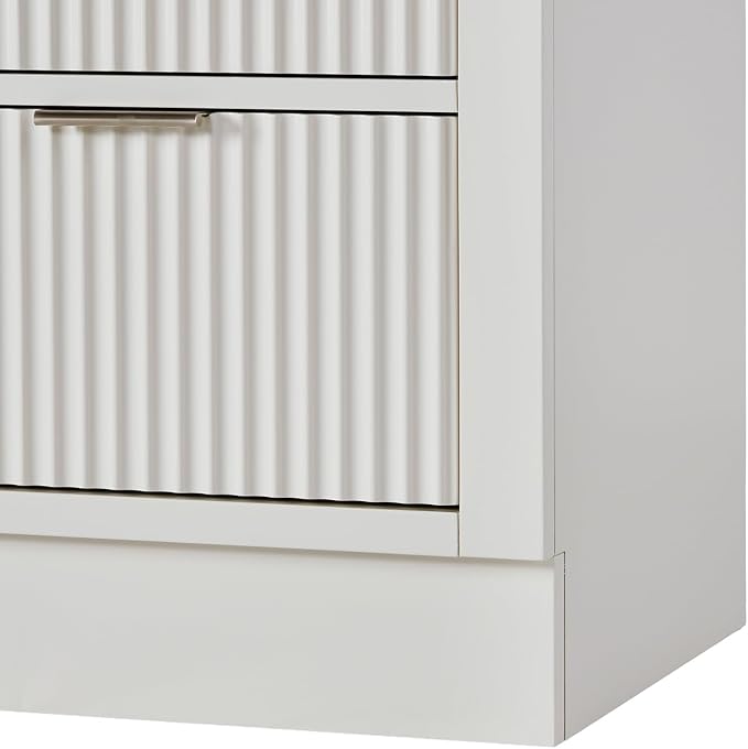 ARIEL Milan Bathroom Storage Cabinet 65โH x 20โW x 16โD Warm White