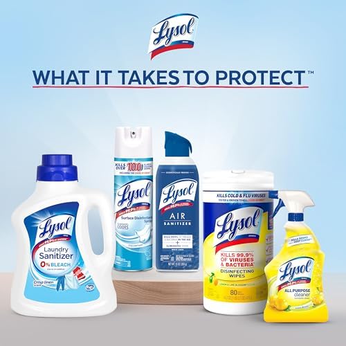 Lysol Lime & Rust Toilet Bowl Cleaner Liquid, For Limescale, Rust & Hard Water Stains, Septic Safe, Clinging Gel, Disinfects, Sanitizes & Deodorizes, Bathroom Cleaning Supplies, 24oz (4 Pack)