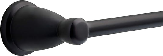 Franklin Brass Kinla 5-Piece Bathroom Set Matte Black 18" and 24" Towel Bar Racks, Toilet Paper Holder, Ring, Hook KIN5PC-MB