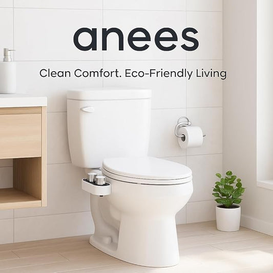 Bidet Attachment for Toilet, Self Cleaning Bidet Attachment with Adjustable Cold Water Pressure, Front and Rear Wash for Women and Men, Premium Bathroom Accessory by anees