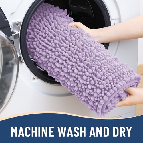 Arotive Bathroom Rugs Mat 36x24, Soft Absorbent Chenille Shaggy Bath Mat