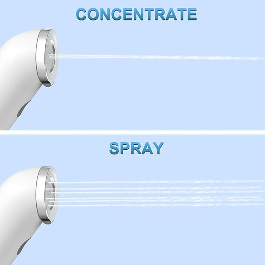 YourMate Electric Portable Bidet for Travel & Daily Hygiene, 2 Modes Spray, High Pressure Handheld, 350ML Tank, IPX7 Waterproof, AAA Battery Operated w/ Bottle Adapter
