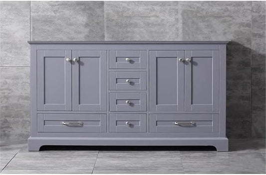 Dukes 60 in. W x 22 in. D Dark Grey Double Bath Vanity