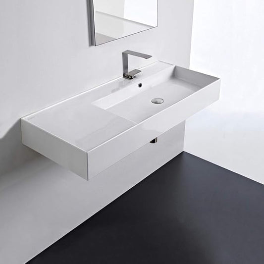 Scarabeo 5120-One Hole Bathroom Sink, One Size, White