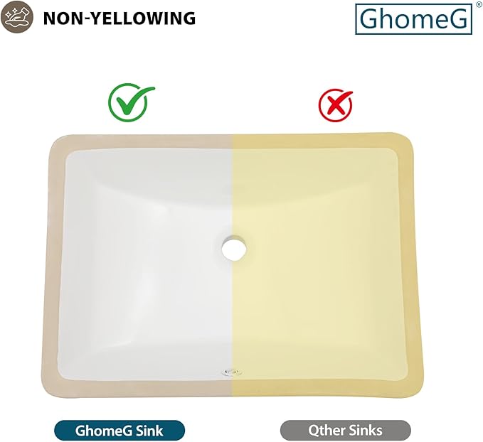 Undermount Bathroom Sink 18x14x8 Inch White Rectangle Ceramic Vessel Sink with Overflow Compact Undercounter Vanity Lavatory for Bathrooms
