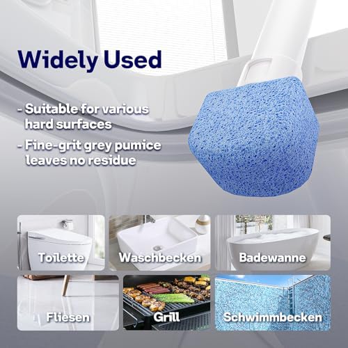 8 Pack in 2 Cans Heads,Replacement Pumice Toilet Bowl Cleaning