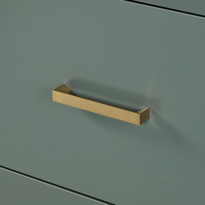 ARIEL Loren 60-inch Bathroom Vanity Base Cabinet,Solid Wood, 4 Soft Closing Doors, 3 Dovetail Drawers, Vintage Green