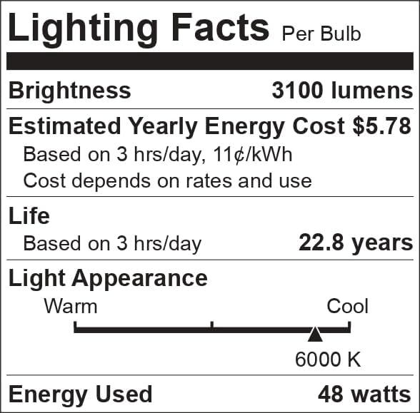 SineRise LED Modern Bathroom Vanity Light Fixtures, Modern Acrylic Bathroom Wall Lighting Fixtures Over Mirror, 6-Light, 48-Inch, Chrome, White