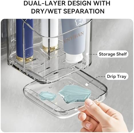 3 Slots Detachable Toothbrush Holders Wall Mounted for Bathrooms
