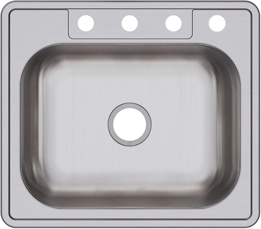 Dayton D125224 Single Bowl Drop-in Stainless Steel Sink
