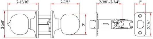 Design House 791590 Ball Privacy Bed and Bath Door Knob Oil Rubbed Bronze
