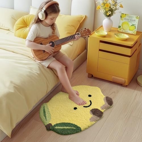 LUMI Cute Bathroom Rug, Absorbent Non Slip Bath Mat, 24"x34.5", Lemmy