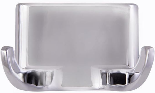 Design House Millbridge Double Robe Hook, Polished Chrome, Standard Wall Mount, Concealed Screws, Easy Installation, Bathroom Hardware, 2.44 in L x 1.5 in W x 1.48 in H, Item 533059