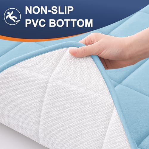 OLANLY Memory Foam Bath Mat 59x20, Ultra Soft and Absorbent Bathroom Rugs