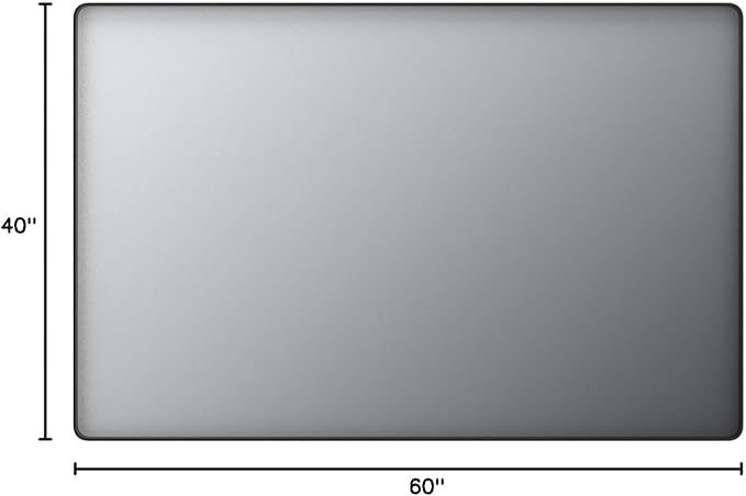 LOAAO 60X40 Inch Black Metal Framed Bathroom Mirror | Matte Black Bathroom Vanity Mirror, Rounded Rectangle, Anti-Rust, Tempered Glass, Hangs Horizontally or Vertically