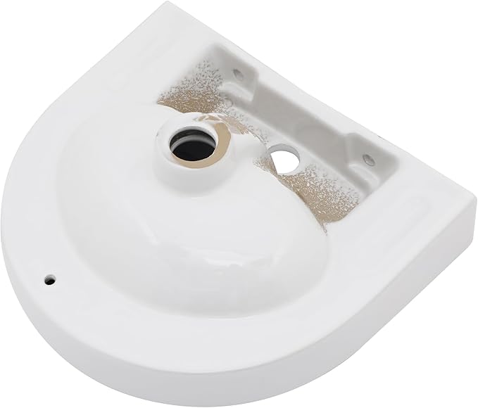 Sarlai Wall Hung Bathroom Vessel Sink with Towel Rack,16x14 Inch Wall Mounted Rectangle Ceramic Small Bathroom Sink White Mini Wash Modern Vanity Floating Basin
