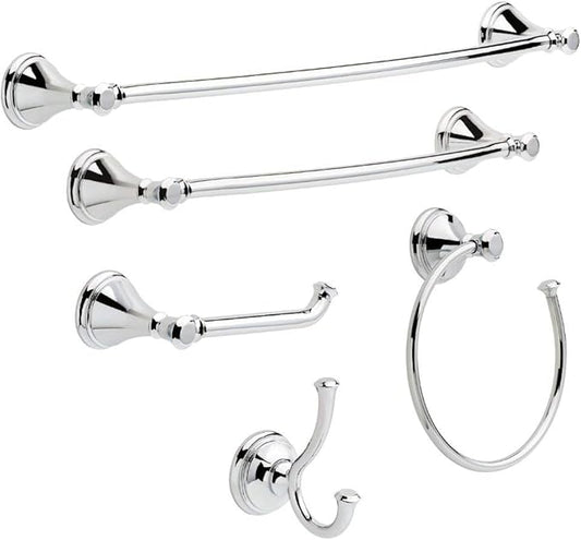 DELTA FAUCET 79724 Cassidy 24-in Wall Mount Towel Bar Bath Hardware Accessory in Polished Chrome