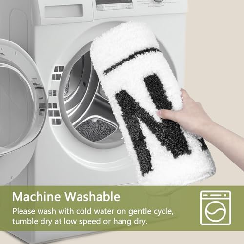 Get Naked Bathroom Rugs - Funny Bath Mats Non Slip Cute Carpet for Bathroom Floor Decor Water Absorbent Bath Rugs for Sink Bathtub and Shower White 24" x 36"