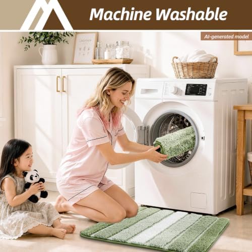 COSY HOMEER Toilet Rugs U-Shaped 24"x20", Ultra Soft Absorbent Bath Mat