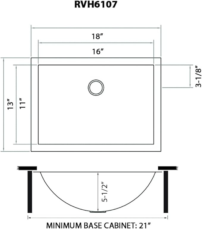 Ruvati Satin Gold Brass Tone Undermount Bathroom Sink 16 x 11 inch Stainless Steel - RVH6107GG