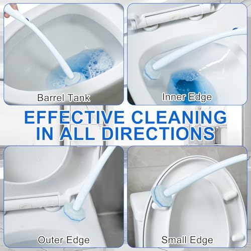 100pcs Disposable Brush Head Refills For Clorox Toilet Cleaning System,