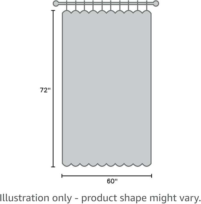 60 Inch Shower Curtain, Narrow Beige Country Boho Farmhouse Linen Shower Curtains for Bathroom Natural Cloth Weighted Fabric Bath Curtains Liner with Hooks, Cream, 60x72