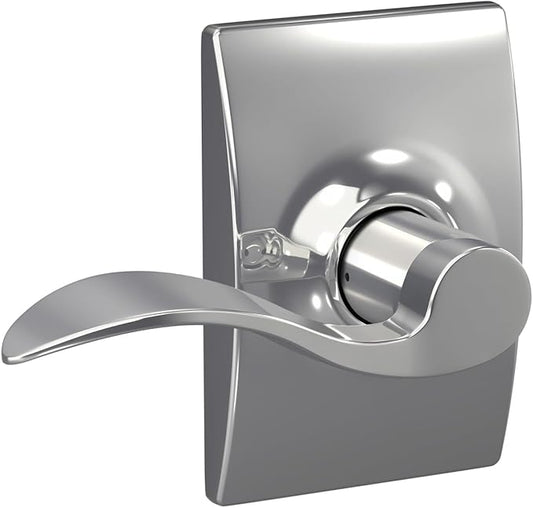 SCHLAGE Accent Lever with Century Trim Hall and Closet Lock in Bright Chrome