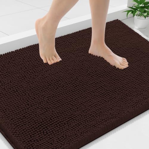Smiry Bathroom Rugs 35X24, Luxury Chenille Extra Soft Absorbent Bath Mat