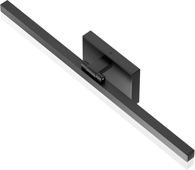 Ralbay Modern LED Black Bathroom Vanity Lights 31.5inch Modern Led Matt Black Vanity Light Fixtures Over Mirror (White Light 6000K)