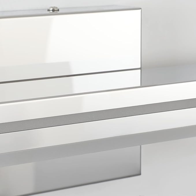 SineRise 16-Inch LED Modern Bathroom Vanity Light Bar, Chrome Modern Acrylic Bathroom Wall Lighting Fixtures Over Mirror (Cool White 6000K)