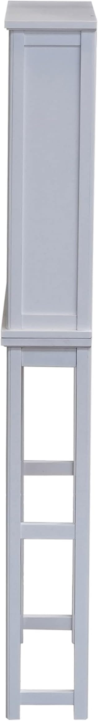 Alaterre Dorset Over the Toilet Storage Cabinet with Doors and Open Shelf | White Bathroom Storage Cabinet with Adjustable Interior Shelves, Freestanding Bathroom Organizer for Medicine & Toiletries