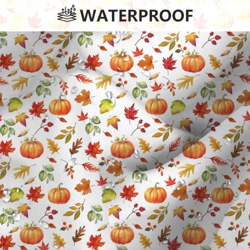 MEHOFOND Fall Shower Curtain Set 4-Piece Thanksgiving Decor Bathroom Set