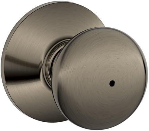 SCHLAGE F40PLY620 Plymouth Privacy Knob, Antique Pewter