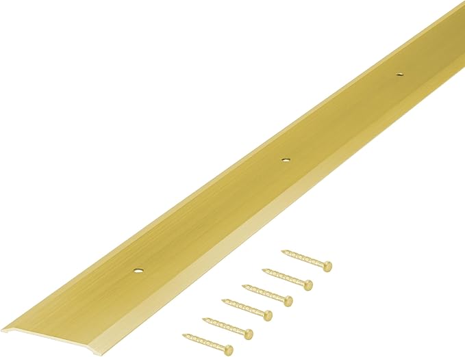 M-D Building Products 09563 1-3/4 in. x 1/8 in. x 36 in. Gold Aluminum Flat Profile Threshold for Interior Doorways