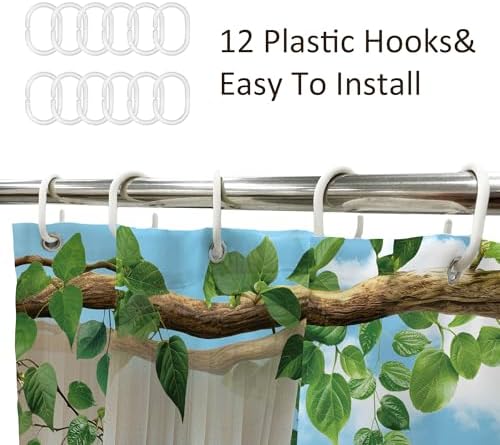 Ocean Coastal Blue Sea Beach Beachy Tropical Bathroom Shower Curtain Set