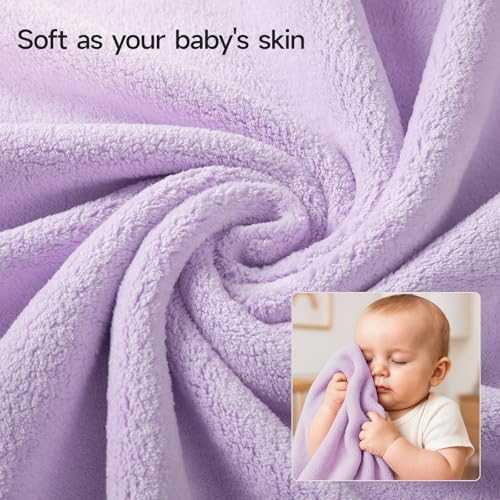 REDKISS Pack of 6 Towel Set - 2 Extra Large Bath, 2 Hand, 2 Washcloths, Ultra Soft & Highly Absorbent, Quicker to Dry, Purple Towels for Bathroom, Spa, Hotel, Gym