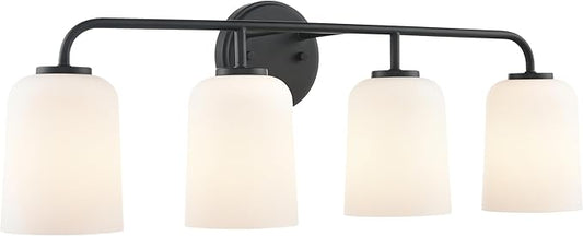ML Lighting 214104-MB Laphia 28" Wide 4-Light Vanity - Matte Black