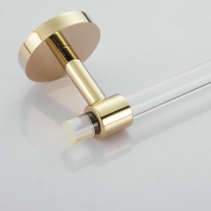 Acrylic Gold Towel Bar Towel Rack 16 inch for Bathroom,Wall Mounted Towel Holder Towel Hanger Modern SHUNLI